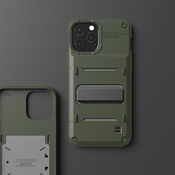 VERUS - VRS DESIGN Damda QuickStand Skal iPhone 12 Mini - Grön