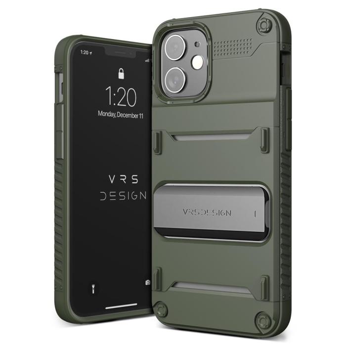 VERUS - VRS DESIGN Damda QuickStand Skal iPhone 12 Mini - Grön