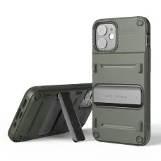 VERUS - VRS DESIGN Damda QuickStand Skal iPhone 12 Mini - Gr&ouml;n