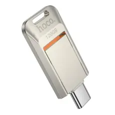 Hoco - Hoco Pendrive 128GB USB-A USB-C UD17 USB 3.0 - P&auml;rl Nickel