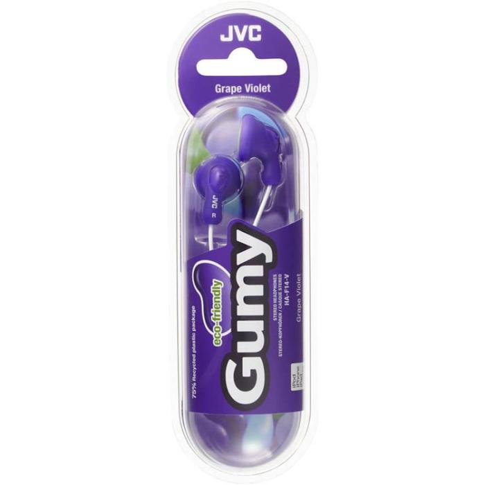 JVC - JVC Hörlurar F14 Gumy In-Ear Mic - Lila