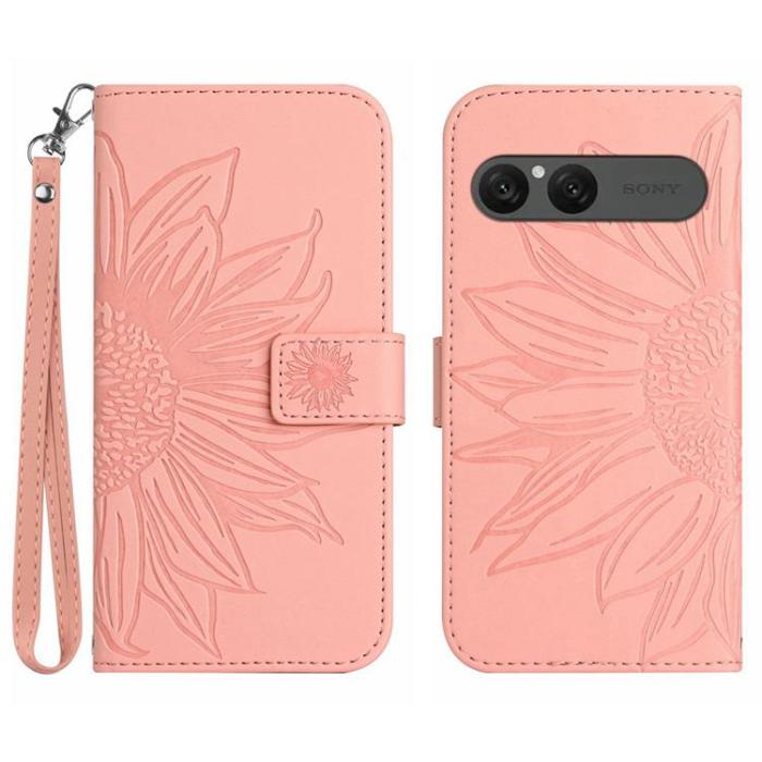 A-One Brand - Sony Xperia 10 VII Plånboksfodral Med Handledsrem - Rosa