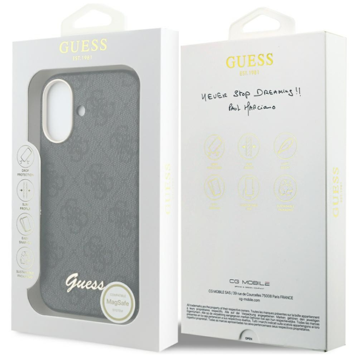 Guess - Guess Mobilskal För iPhone 17 MagSafe 4G Script - Svart