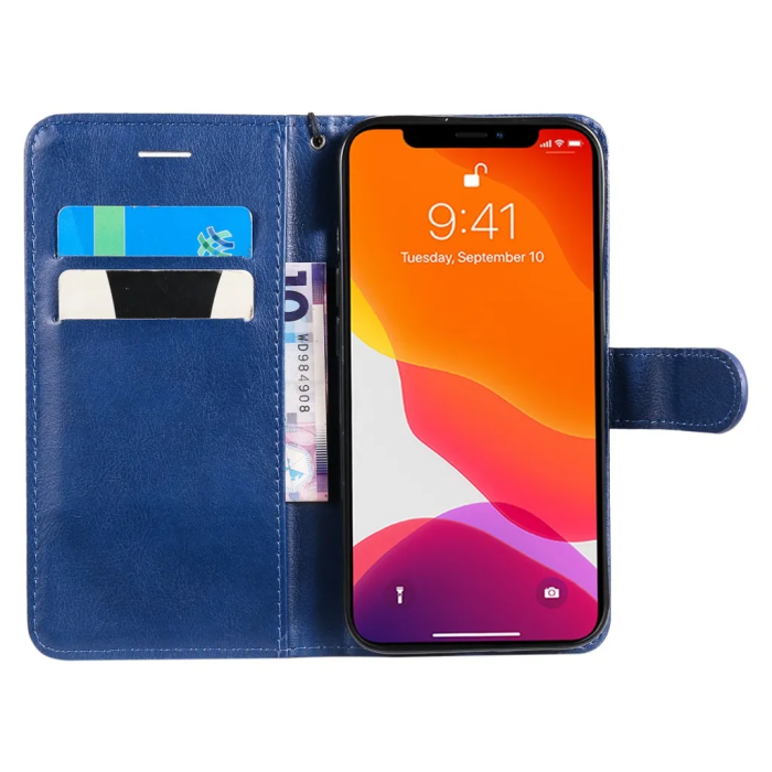Taltech - iPhone 15 Plånboksfodral KT Series-2 - Mörkblå