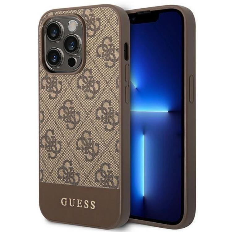 GUESS iPhone 14 Pro Skal Stripe Collection - Brun | 2353 | AlltMobil