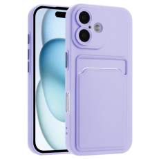 A-One Brand - iPhone 16 Plus Mobilskal Korthållare TPU - Lila