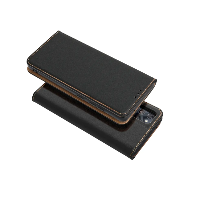 OEM - Xiaomi Redmi 14C Plånboksfodral Smart Pro Äkta Läder - Svart