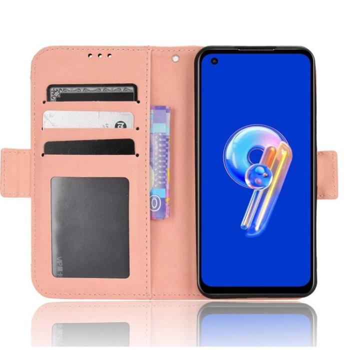 A-One Brand - Asus Zenfone 9 Plånboksfodral PU Läder - Rosa