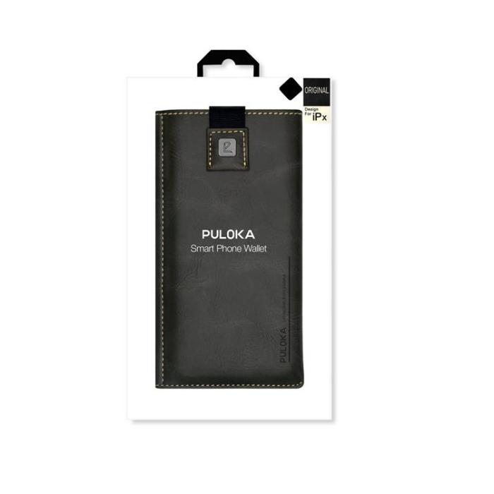 UTGATT1 - PULOKA Universal MobilPlånbok i Konstläder Slider - Svart