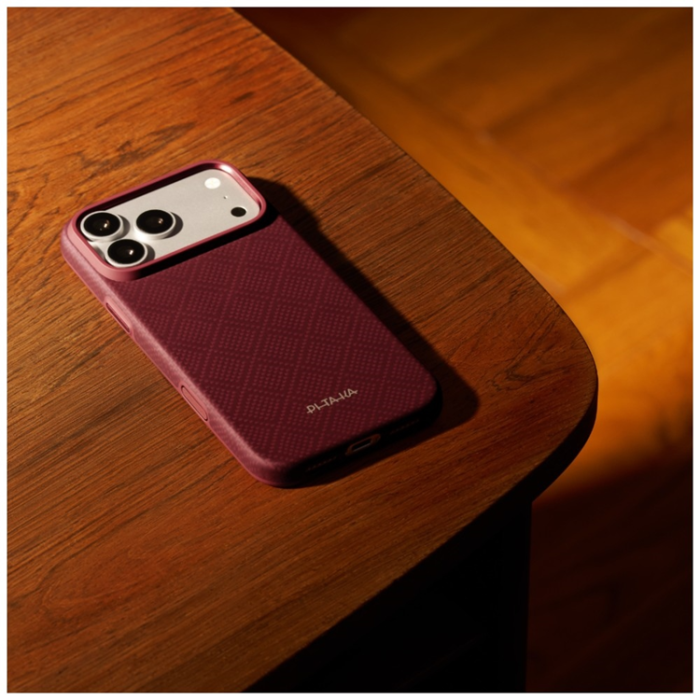 PITAKA - PITAKA Mobilskal För iPhone 18 Pro/17 Pro Magsafe Summa - Burgundy