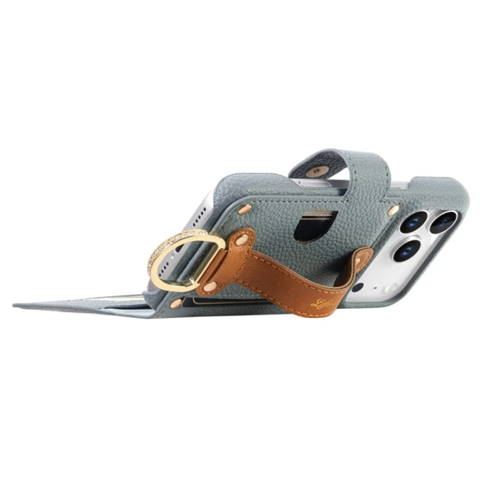 A-One Brand - iPhone 17 Pro Max Konstläder Plånboksfodral RFID-Skydd Zipper - Blå