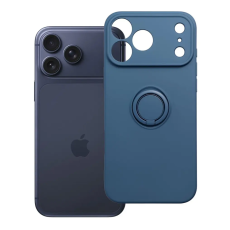 A-One Brand - Mobilskal f&ouml;r iPhone 18 Pro Max Silikon Ring - M&ouml;rkbl&aring;