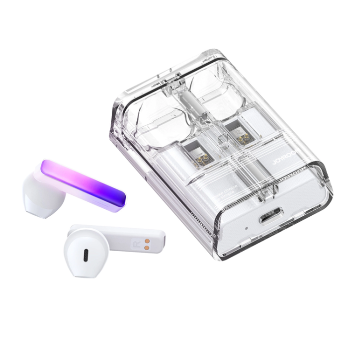 Joyroom - Joyroom TWS Trådlösa Hörlurar IceLens Series med LED-Lampor - Vit