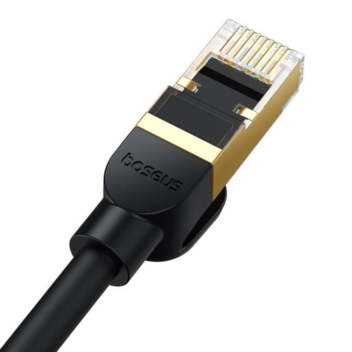 BASEUS - Baseus Nätverkskabel CAT8 40Gb/s 1m - Svart