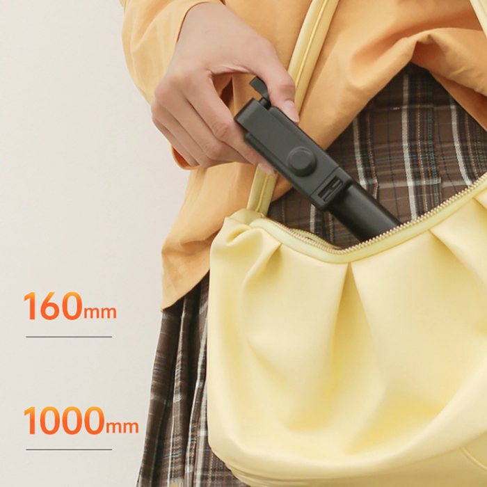 OEM - Selfiestick Teleskopstativ 1m med Telefonhållare - Svart