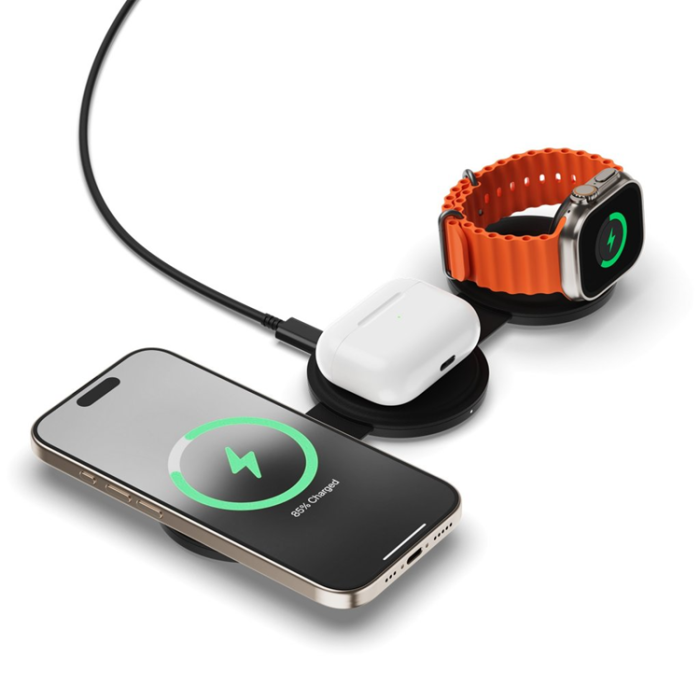 Satechi - Satechi Trådlös Laddare Magsafe iPhone, Apple Watch, AirPods - Svart