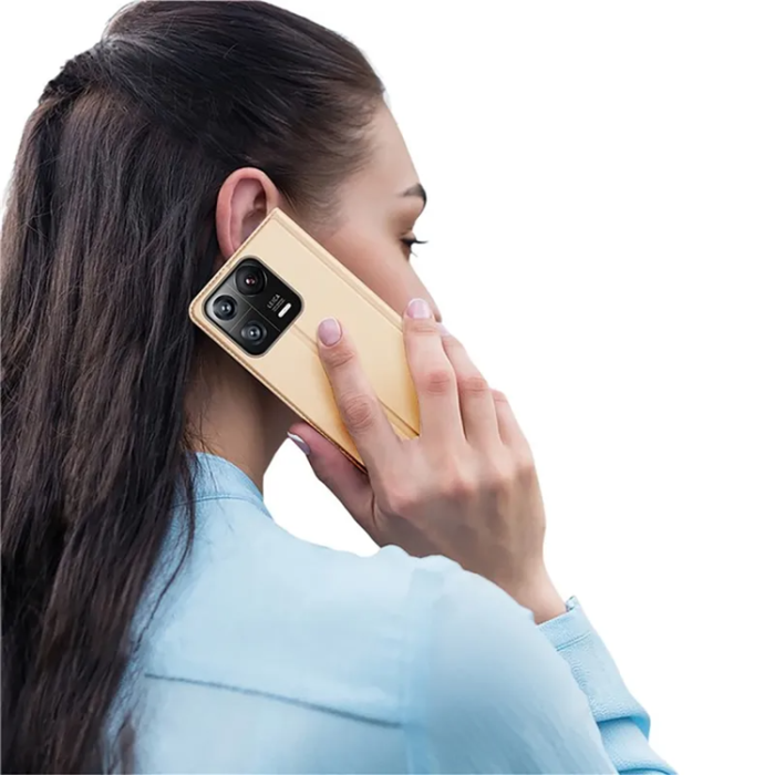 Dux Ducis - Dux Ducis Xiaomi 13 Plånboksfodral Skin Series - Guld