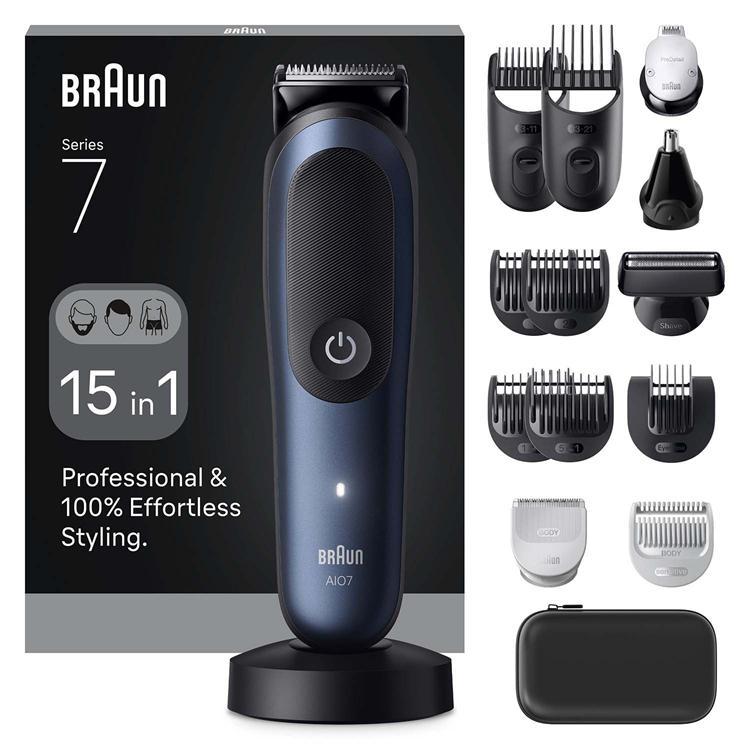 BRAUN 15in1 Series 7 All-in-One - 7580 - Svart/Djupblå