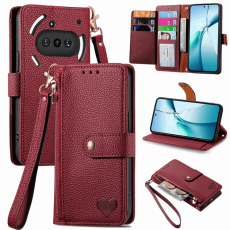 A-One Brand - Nothing Phone (3a) Plånboksfodral RFID Zipper med Rem - Röd