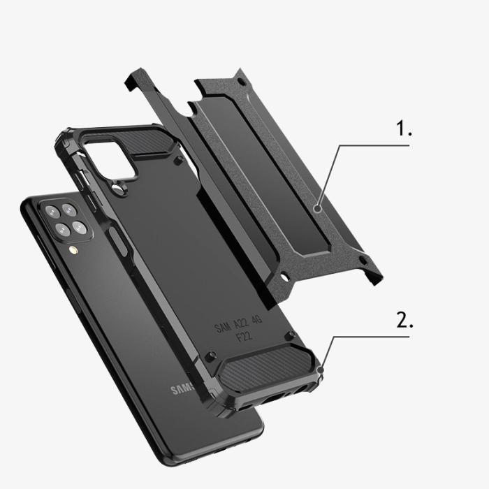 OEM - Galaxy A22 4G Skal Hybrid Armor Tough Rugged - Gyllene