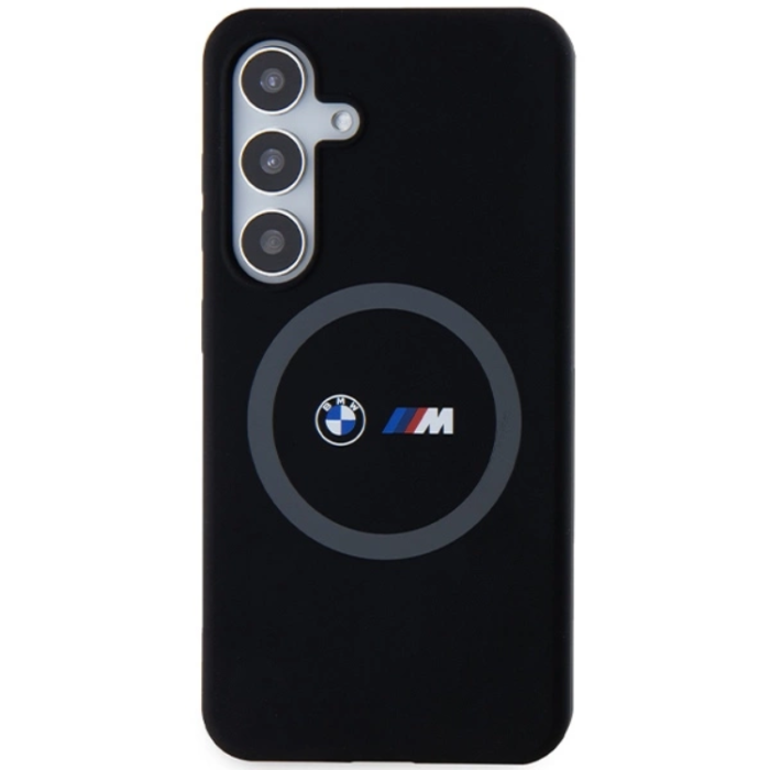 BMW - BMW Galaxy S24 Mobilskal Magsafe M Silikon Printed Ring - Svart