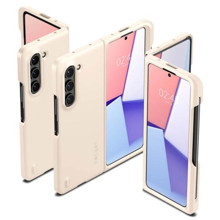UTGATT - Spigen Galaxy Z Fold 5 Mobilskal Thin Fit Pen - Rosa
