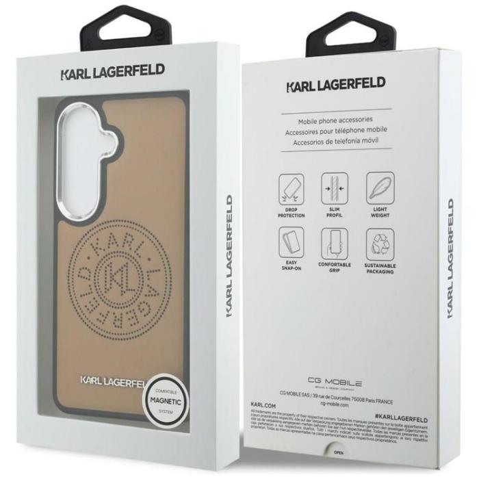 KARL LAGERFELD - Karl Lagerfeld Mobilskal För Galaxy S26 MagSafe Perforated KL - Brun