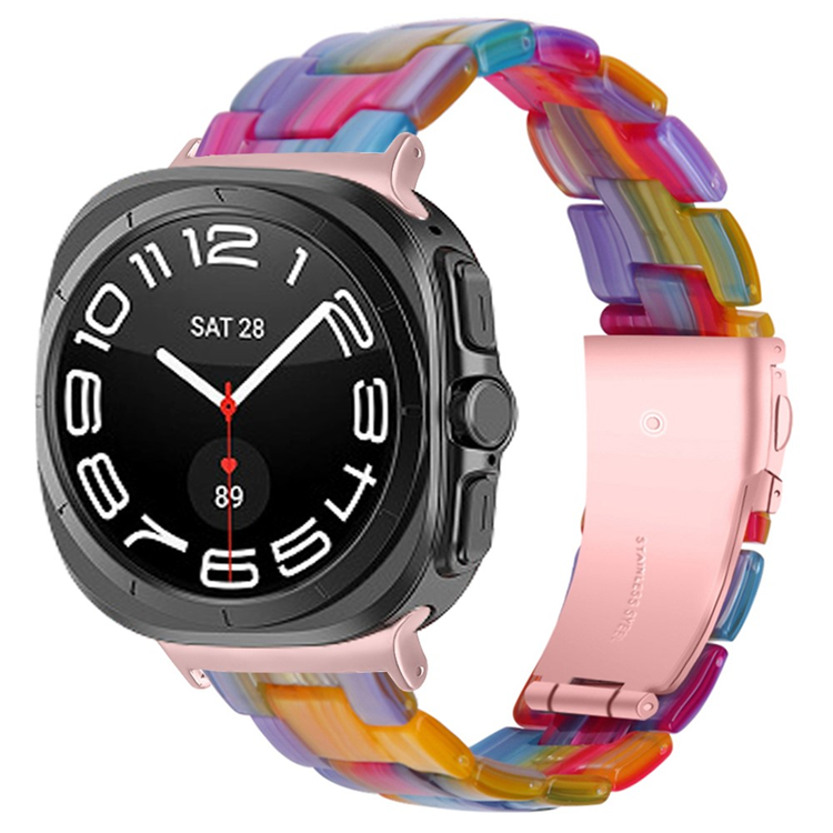 Galaxy Watch 8/8 Classic (40/44/46mm) Armband Vattentät Acrylic - Rainbow | 5123 | AlltMobil
