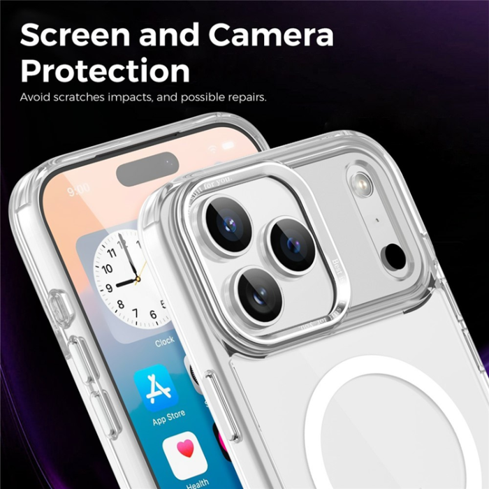 A-One Brand - iPhone 17 Pro Max Mobilskal MagSafe Transparent TPU+PC - Clear
