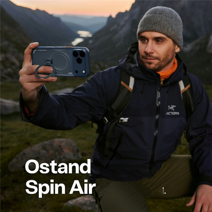 Torras - TORRAS iPhone 17 Pro Max Mobilskal MagSafe Ostand Q3 Air - Blå