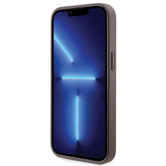 Guess - Guess iPhone 13 Mobilskal Crossbody Metall Logo - Brun