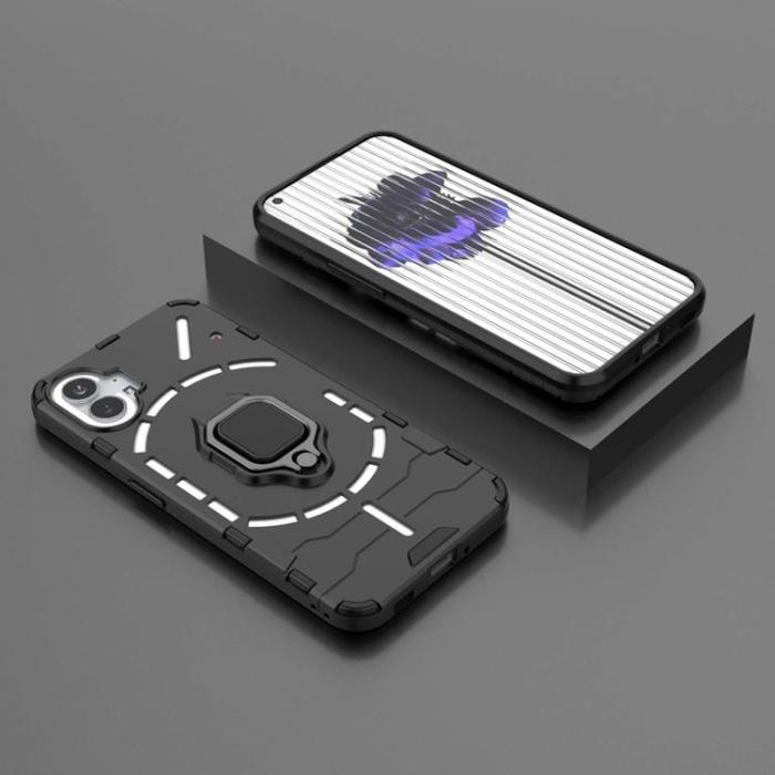 A-One Brand - Nothing Phone 1 Skal Ringhållare Kickstand - Svart