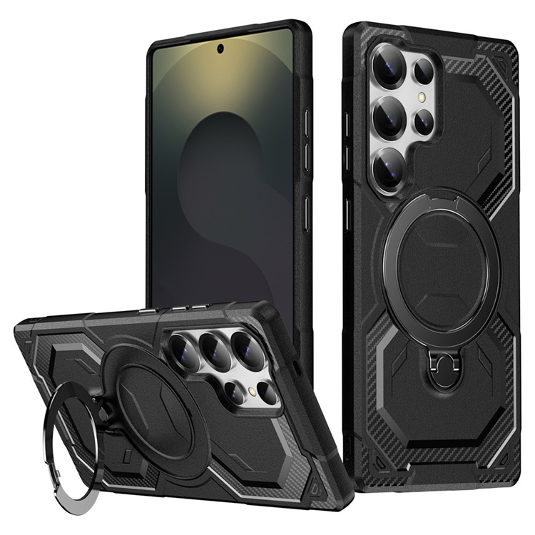 Galaxy S25 Ultra Mobilskal MagSafe Kickstativ (Svart) | 2353 | AlltMobil