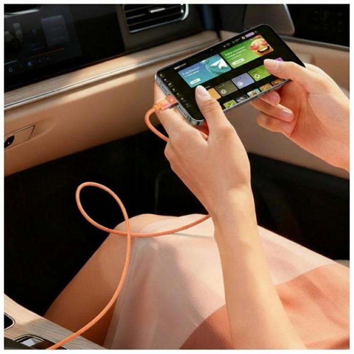 USAMS - USAMS USB-C till Lightning 30W Kabel 1.2m U93 - Orange