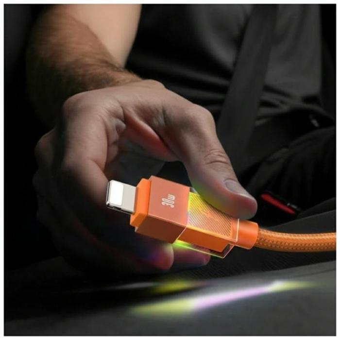 USAMS - USAMS USB-C till Lightning 30W Kabel 1.2m U93 - Orange