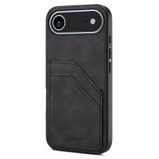 DENIOR - DENIOR Mobilskal till iPhone Air PU L&auml;der + TPU + PC - Svart