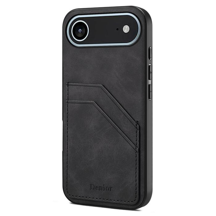 DENIOR - DENIOR Mobilskal till iPhone Air PU Läder + TPU + PC - Svart
