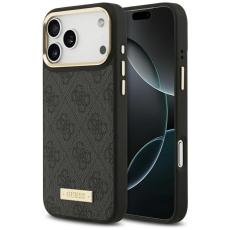 Guess - Guess iPhone 17 Pro Max Mobilskal MagSafe 4G Logo Plate - Svart