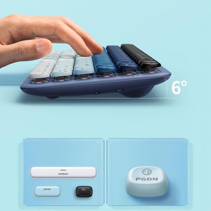 Ugreen - Ugreen Trådlös English Keyboard Med bakgrundsbelysning