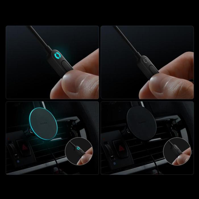 BASEUS - Baseus Magsafe Trådlös Billaddare 15W - Vit