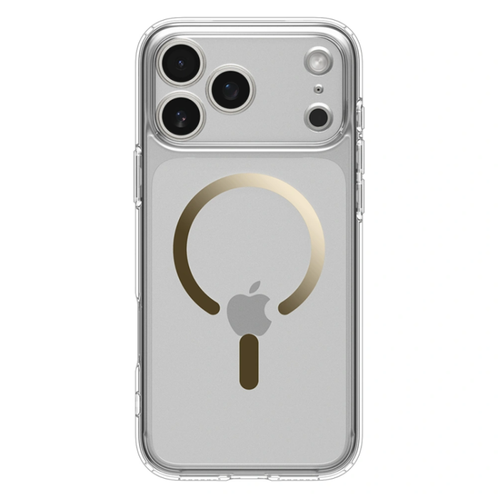 Spigen - Spigen iPhone 17 Pro Mobilskal Magsafe Ultra Hybrid - Clear/Guld