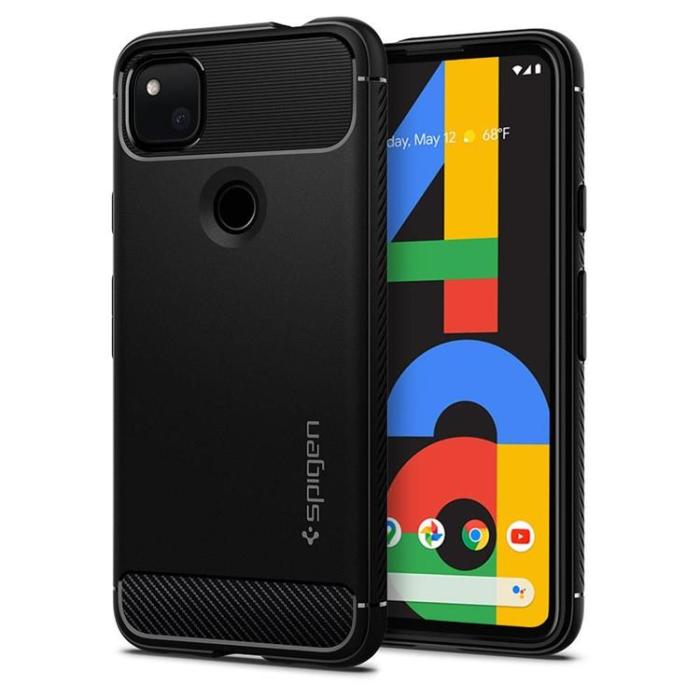 UTGATT5 - Spigen Rugged Armor Skal Google Pixel 4a - Matte Svart