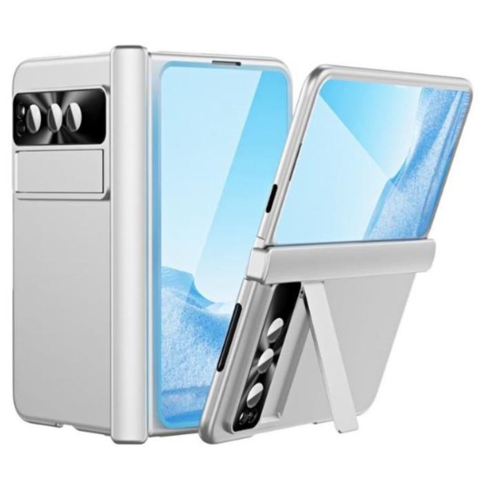 OEM - Google Pixel Fold Mobilskal Electroplating Kickstand - Silver