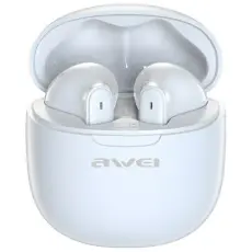 Awei - AWEI T68 ENC Bluetooth H&ouml;rlurar 5.3 TWS + docka - Vit