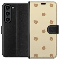 Gustaf - Pl&aring;nboksfodral till Samsung Galaxy S24+ med Bj&ouml;rnm&ouml;nster