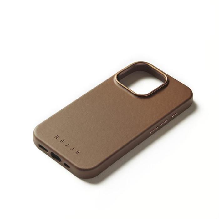 Mujjo - Mujjo iPhone 16 Pro Mobilskal MagSafe Läder - Tan