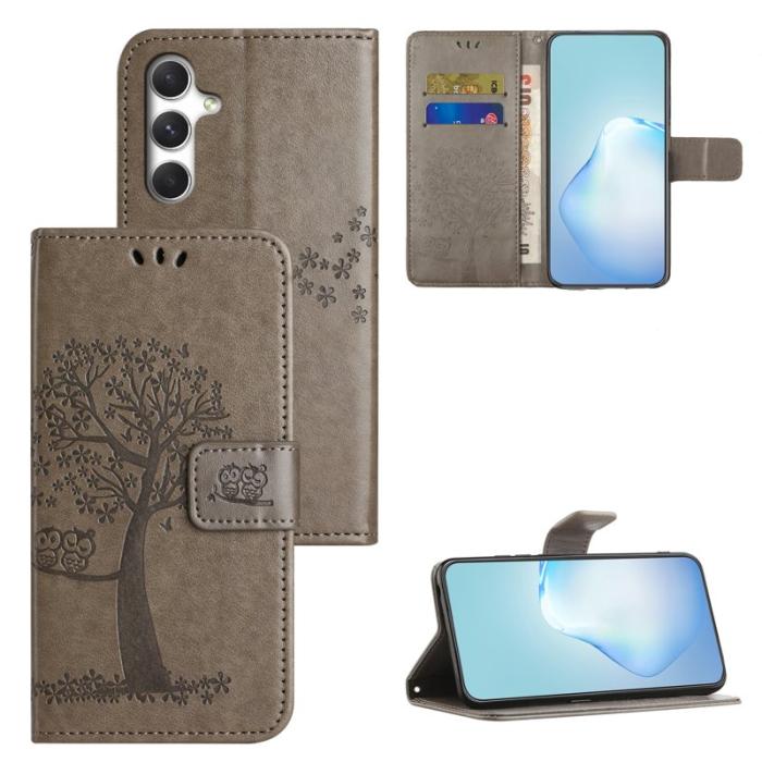 OEM - Plånboksfodral för Samsung Galaxy S26 Plus Konstläder - Grå