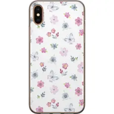 Gustaf - Mobilskal till Apple iPhone XS Max med Blommor och fj&auml;rillar