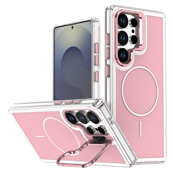 OEM - Mobilskal för Samsung Galaxy S26 Ultra Magnetiskt Kickstand TPU - Rosa