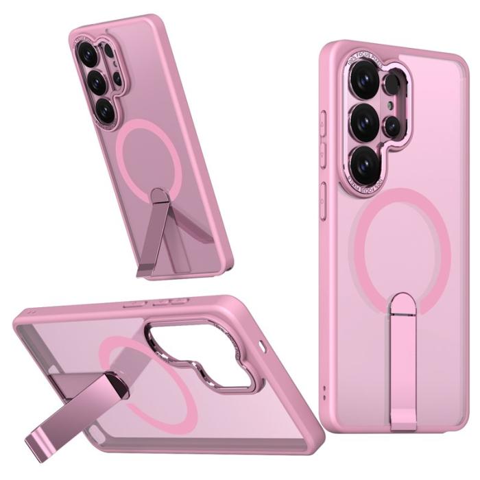 OEM - Mobilskal för Samsung Galaxy S26 Ultra Magnetiskt Kickstand TPU - Rosa